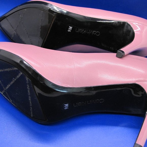 Calvin Klein Gayle Purple Leather 3.5" Heels 9.5M NWOB - Picture 15 of 16